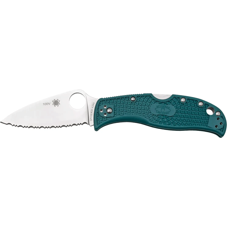 Нож Spyderco Leafjumper, serrated blue (C262SBLK390) 