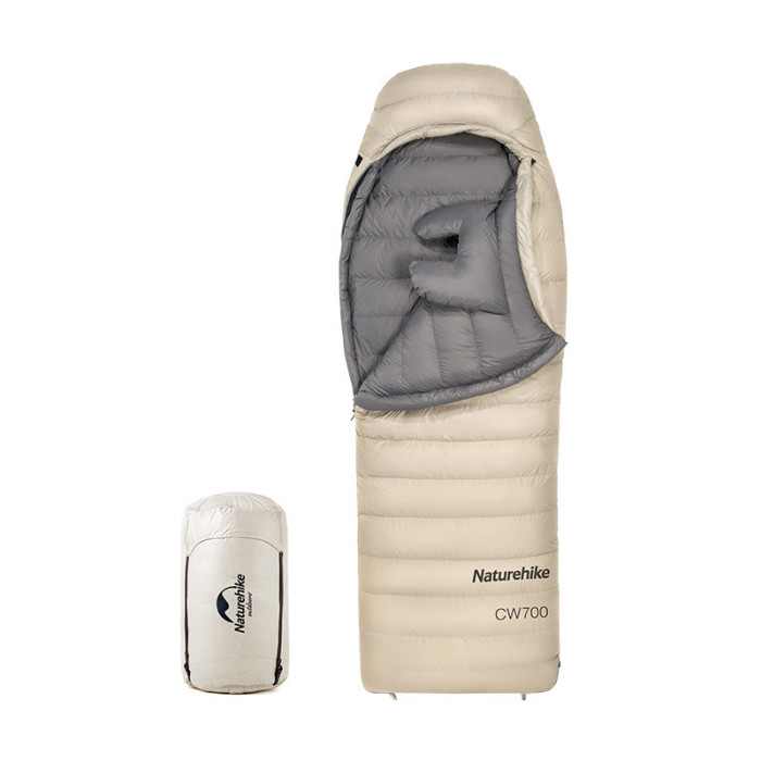 Спальный мешок с натуральным пухом Naturehike NH22YD001, бежевый  