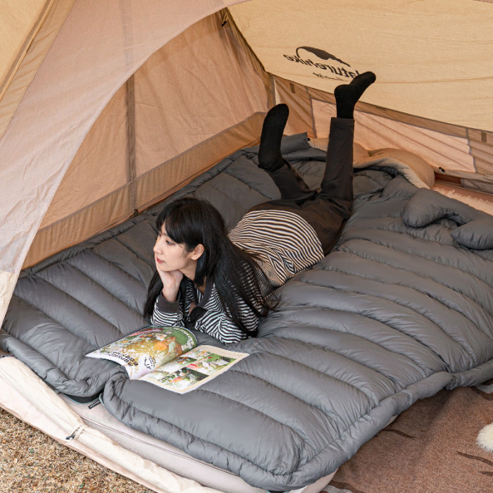 Спальный мешок с натуральным пухом Naturehike NH22YD001, бежевый  