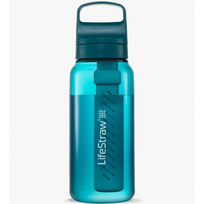 Бутылка-фильтр для воды LifeStraw Go Filter Bottle, 1 л, Лагуна Teal (LSW LGV41LTLWW)  