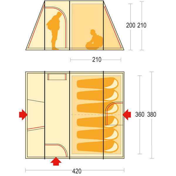 Палатка Ferrino Proxes 6 Kelly зеленый  