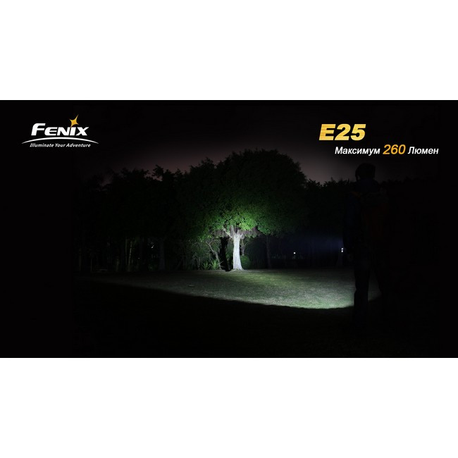 Карманный фонарь Fenix E25 , серый, XP-E2 (витринный образец), 187 лм.  