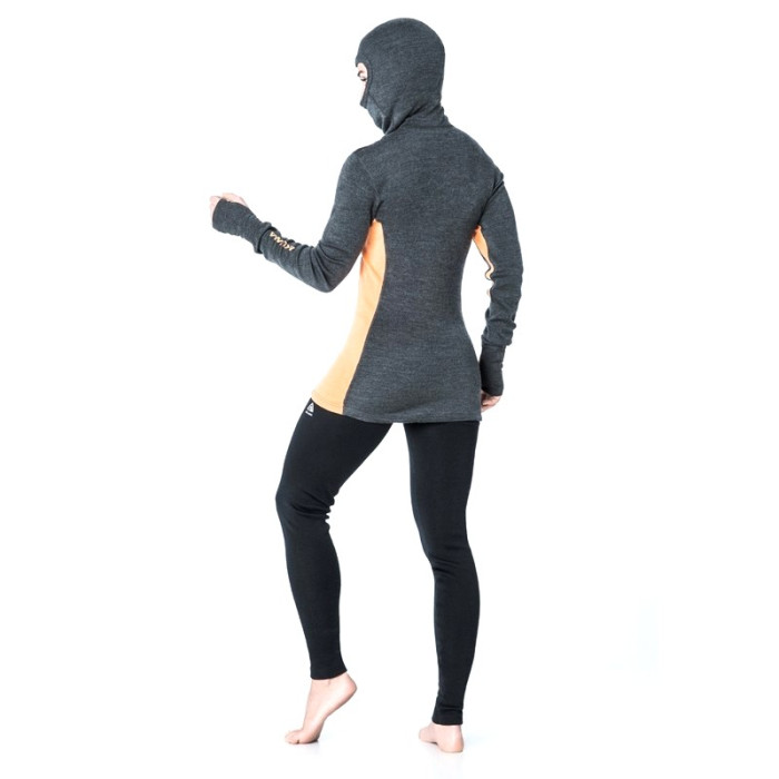 Худи женское Aclima WarmWool Hood Sweater Woman Marengo/MuskMelon, L  