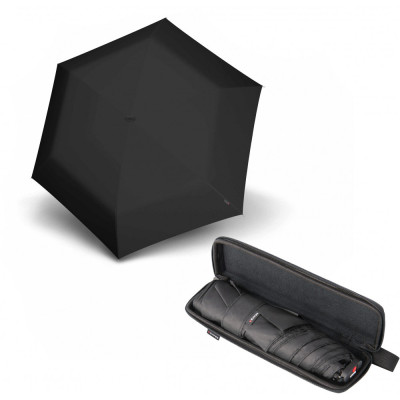 Зонт Knirps X4U Black Мех / Складной / 6спиц / D90x21см с EVA чехлом
