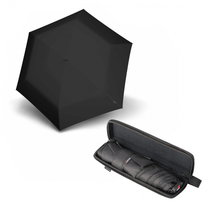 Зонт Knirps X4U Black Мех / Складной / 6спиц / D90x21см с EVA чехлом  