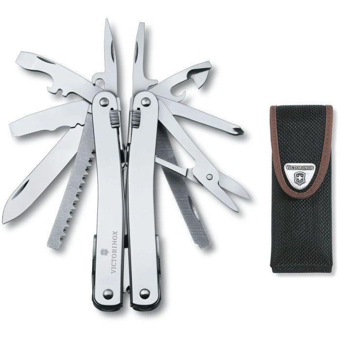 SWISSTOOL SPIRIT X  105мм/26функ+черн.нейлон.чехол /плоск/ножн/пила/напил/отверт 