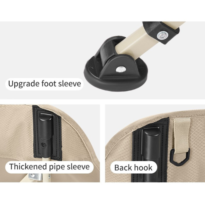 Стул складной Naturehike Stellaluna T04 CNK2550JJ022, углеродистая сталь, хаки  