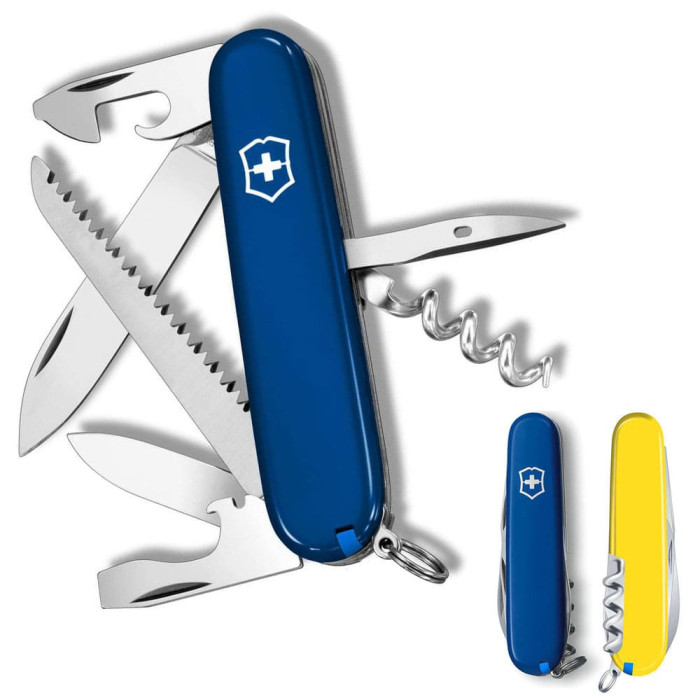 Нож Victorinox Camper Ukraine 91мм/13функ/син-желт 