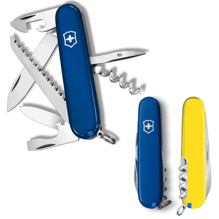 Нож Victorinox Camper Ukraine 91мм/13функ/син-желт  