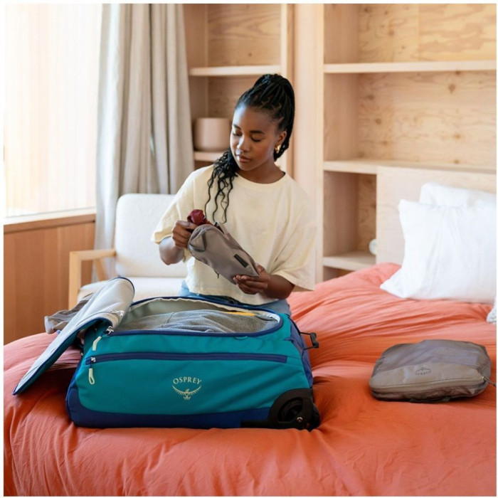 Сумка на колесах Osprey Daylite Carry-On Wheeled Duffel 40 blue spikemoss/alkaline - O/S - синий/бирюзовый  