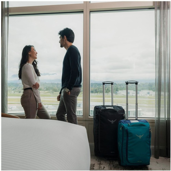 Сумка на колесах Osprey Daylite Carry-On Wheeled Duffel 40 blue spikemoss/alkaline - O/S - синий/бирюзовый  