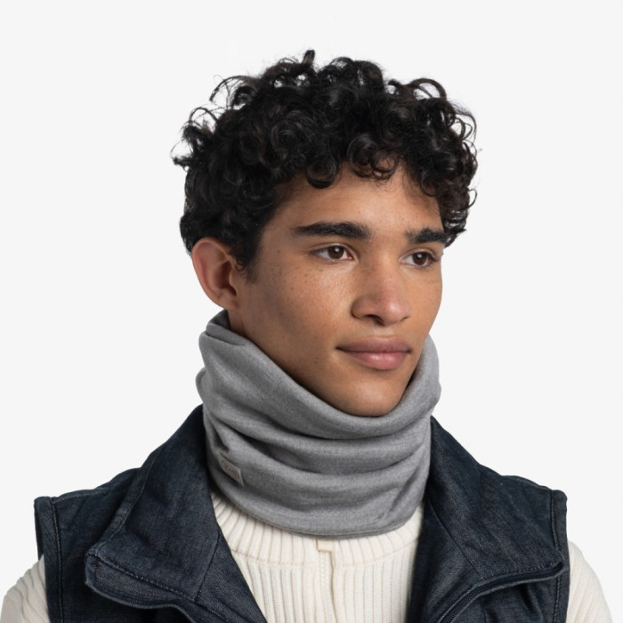 Шарф-труба Buff Heavyweight Merino Wool solid Light Grey  