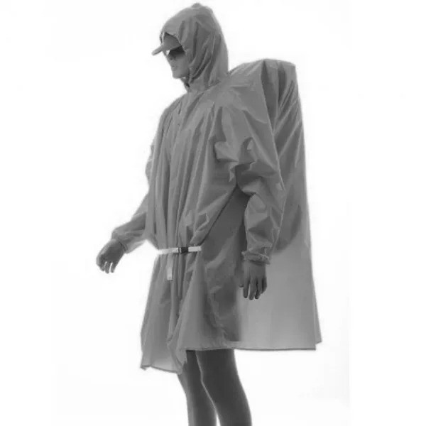 Плащ-дождевик 3 в 1 3F Ul Gear Poncho 15D Upgrade, длинный рукав, серый  