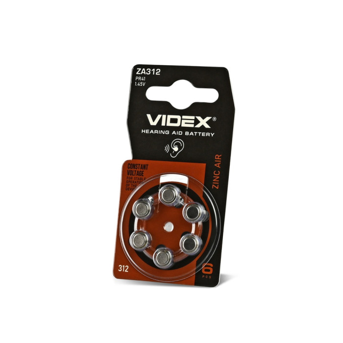 Батарейки воздушно-цинковые Videx ZA312 (PR41) BLISTER6  