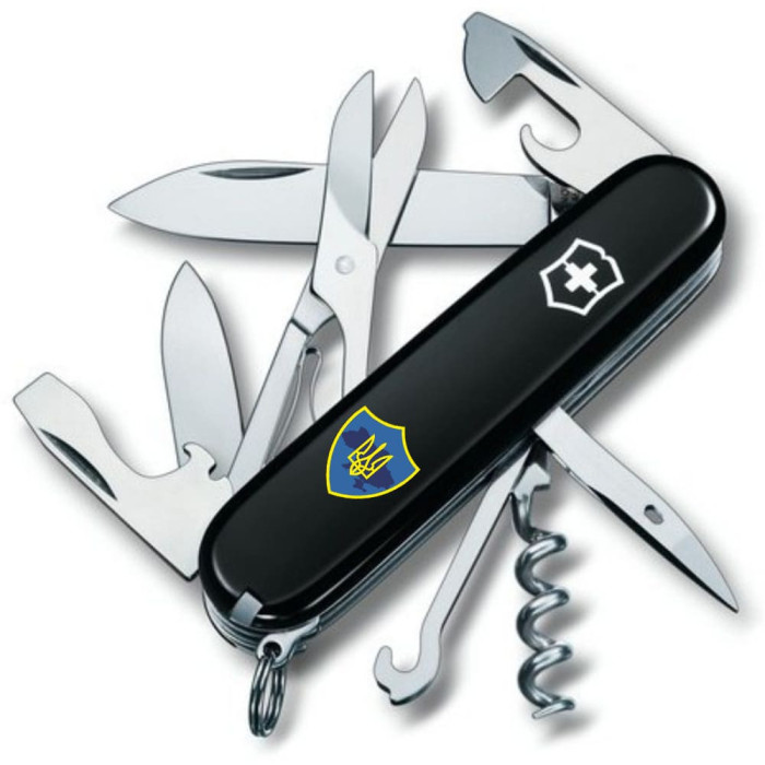 Складной нож Victorinox CLIMBER UKRAINE Трезубец на щите 1.3703.3_T1080u  