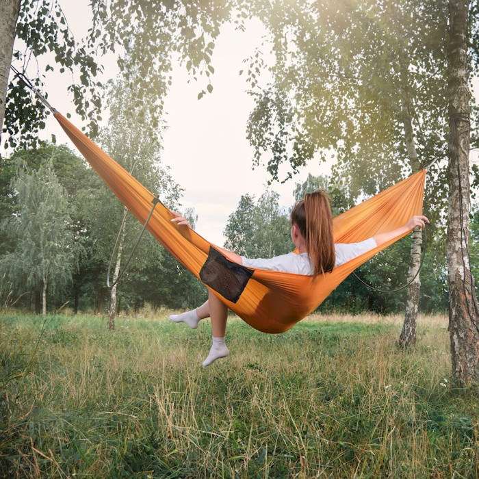 Гамак с дугами без опрокидывания Naturehike NH22DC008, темно-синий  