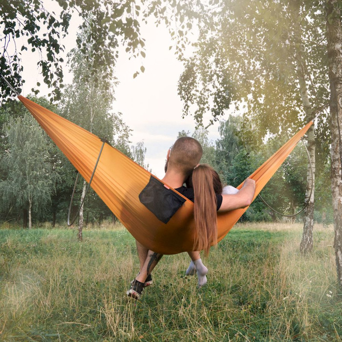 Гамак с дугами без опрокидывания Naturehike NH22DC008, темно-синий  