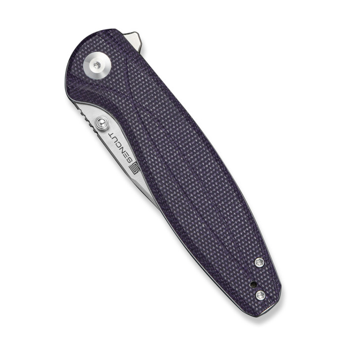 Нож складной туристический Sencut Vyrce (8.9 см) D2 / Canvas Micarta фиолетовый  