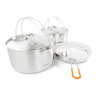 Набор посуды GSI Outdoors Glacier Stainless Troop Cookset
