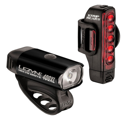 Комплект света Lezyne Hecto Drive 400XL / Strip Pair черный