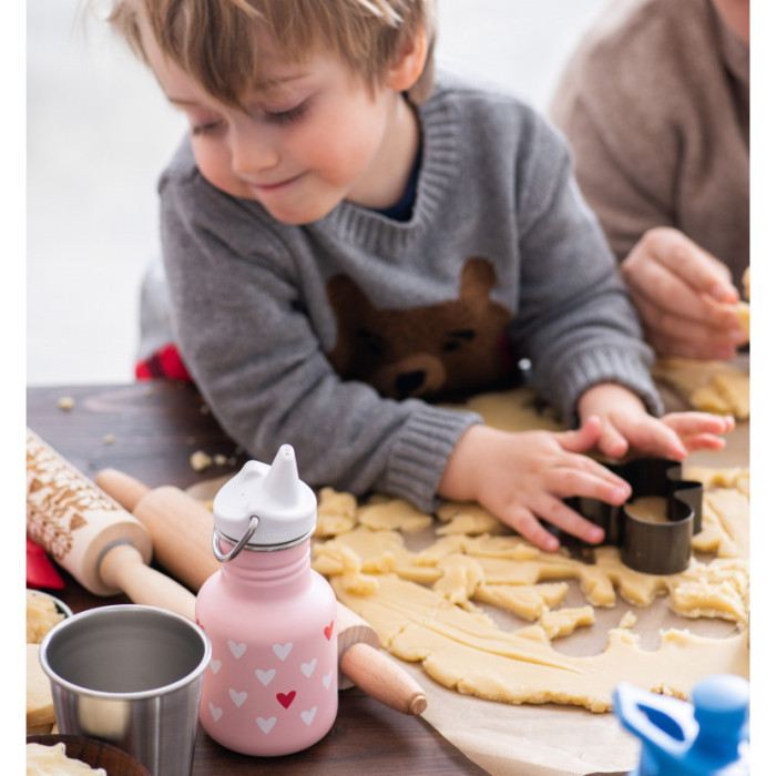 Бутылка для воды Kid Kanteen Classic Sippy Cap Millennial Hearts Matt 355 мл  