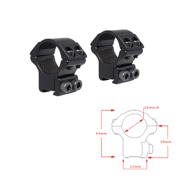 Кольца Hawke Matchmount 1"/9-11mm/Med  