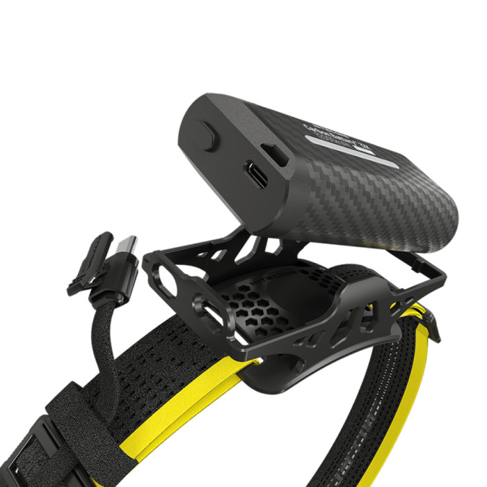 Внешний источник питания для налобных фонарей Power Bank Nitecore Carbon Battery 12K Kit (Карбон, красный маяк, 12000mAh, IP68), комплект  