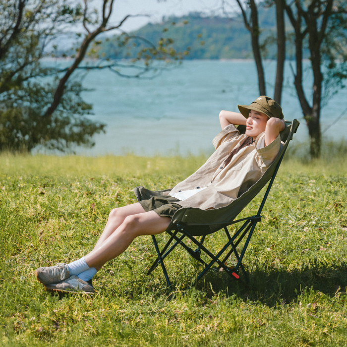 Стул складной Naturehike Sea Star 002 CNK2550JJ019, углеродистая сталь, олива  