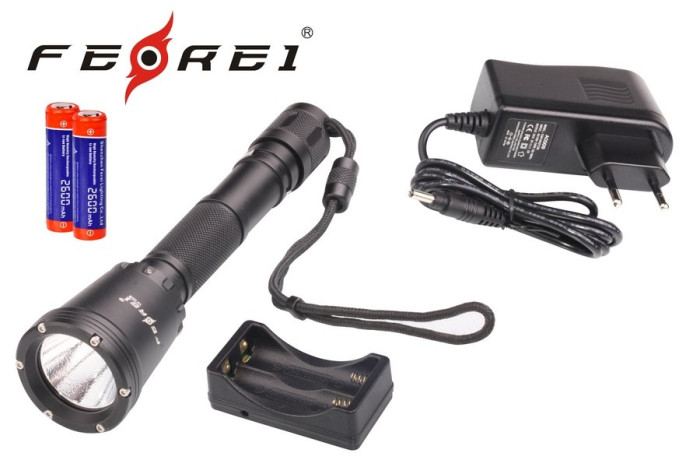 Фонарь для дайвинга Ferei W158 (холодный свет 5500K)  