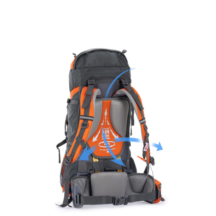 Рюкзак туристический Naturehike NH70B070-B, 70 л + 5 л, голубо-серый  