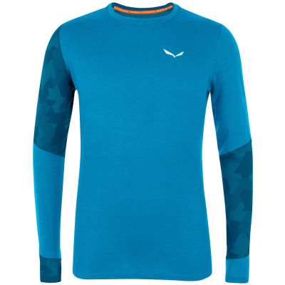 Термофутболка мужская  Salewa CRISTALLO WARM AMR L/S TEE - голубая