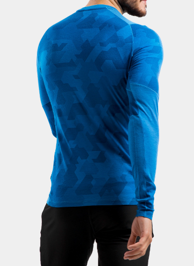 Термофутболка мужская  Salewa CRISTALLO WARM AMR L/S TEE - голубая  