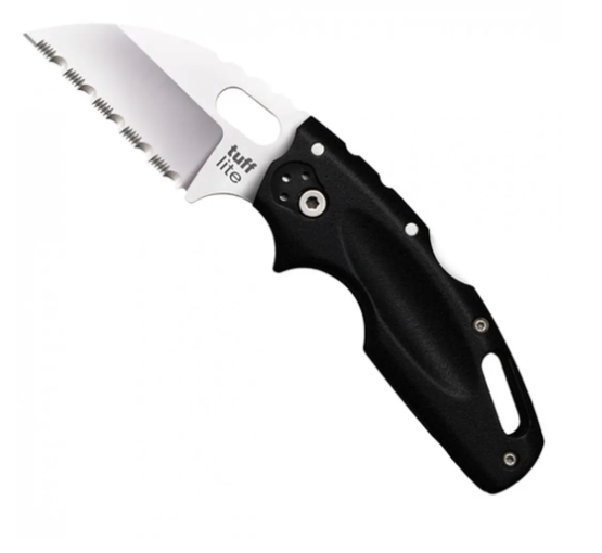 Нож Cold Steel Tuff Lite, серрейтор, - черный  