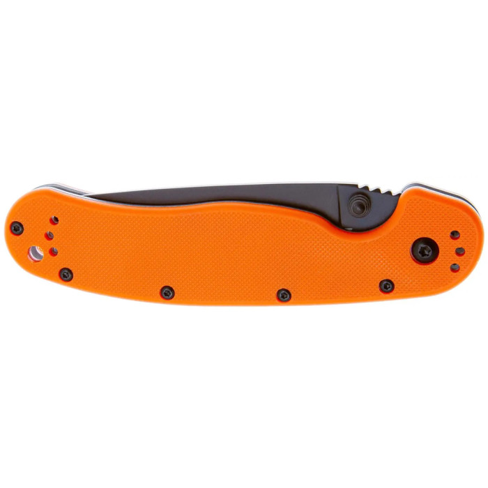 Нож Ontario Knife RAT I Black Blade Linerlock orange  
