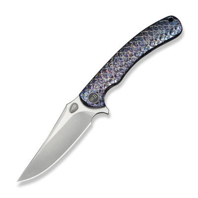 Нож складной туристический Weknife Dracarys, (9.1 см) Böhler M390 / титан 6AL4V пламенный