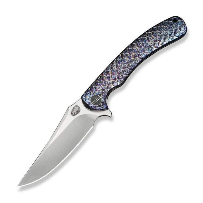 Нож складной туристический Weknife Dracarys, (9.1 см) Böhler M390 / титан 6AL4V пламенный  