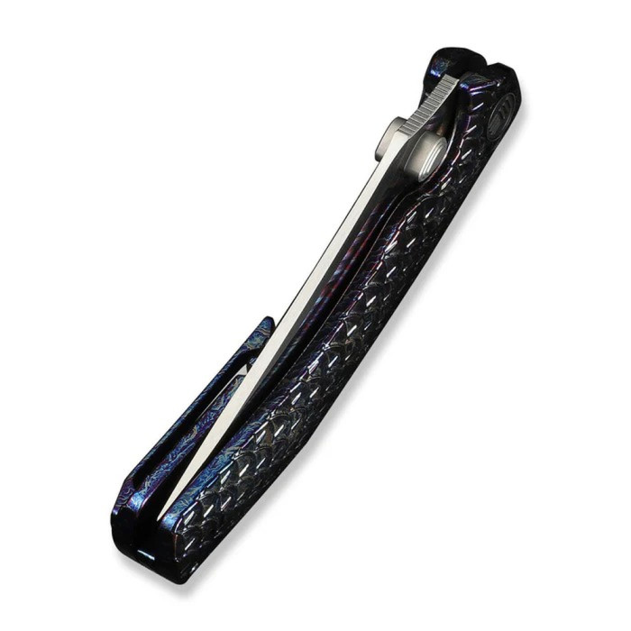 Нож складной туристический Weknife Dracarys, (9.1 см) Böhler M390 / титан 6AL4V пламенный  