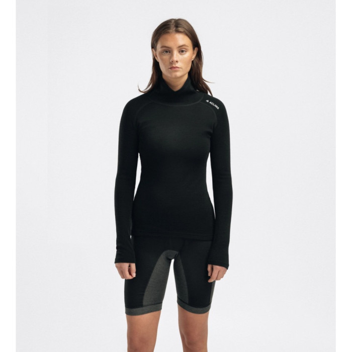 Термокофта жен. Aclima WarmWool 200 Roll Neck W's Jet Black XS  