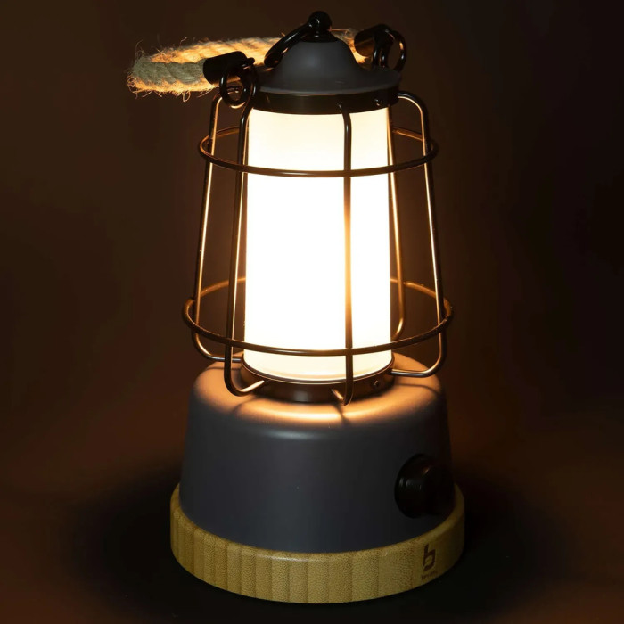 Фонарь кемпинговый Bo-Camp Harlington Rechargable Dimming 370 Lumen Bamboo-Grey (5818921)  