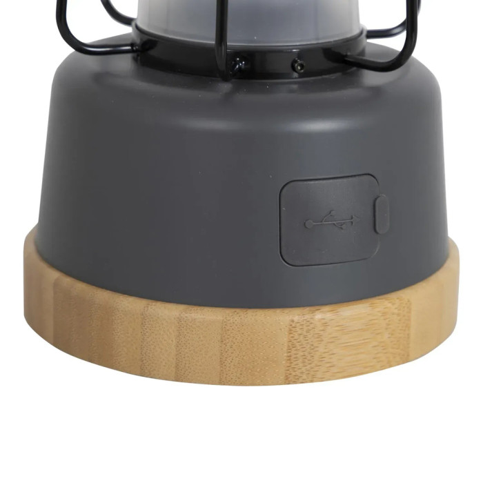 Фонарь кемпинговый Bo-Camp Harlington Rechargable Dimming 370 Lumen Bamboo-Grey (5818921)  