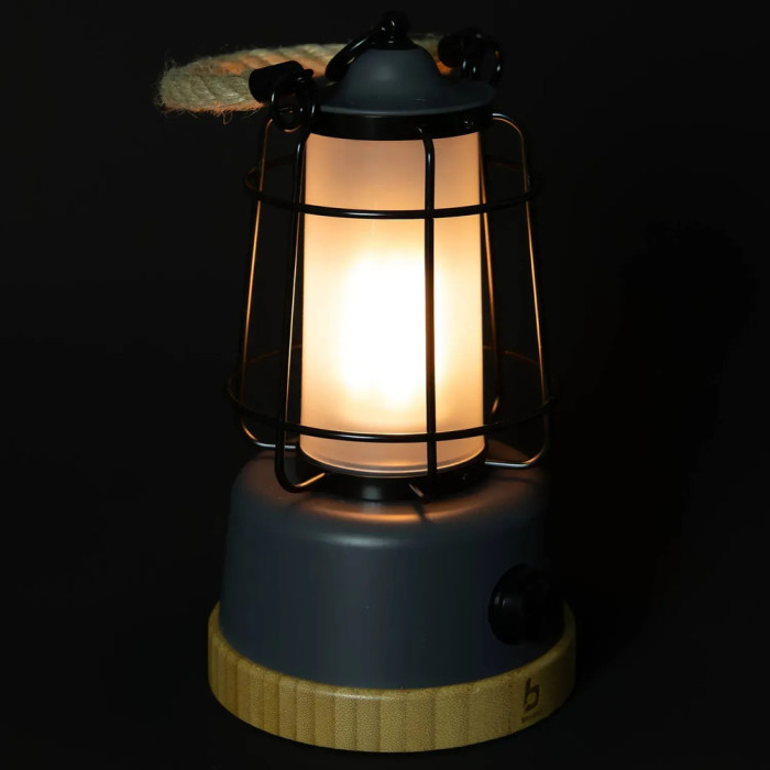 Фонарь кемпинговый Bo-Camp Harlington Rechargable Dimming 370 Lumen Bamboo-Grey (5818921)  