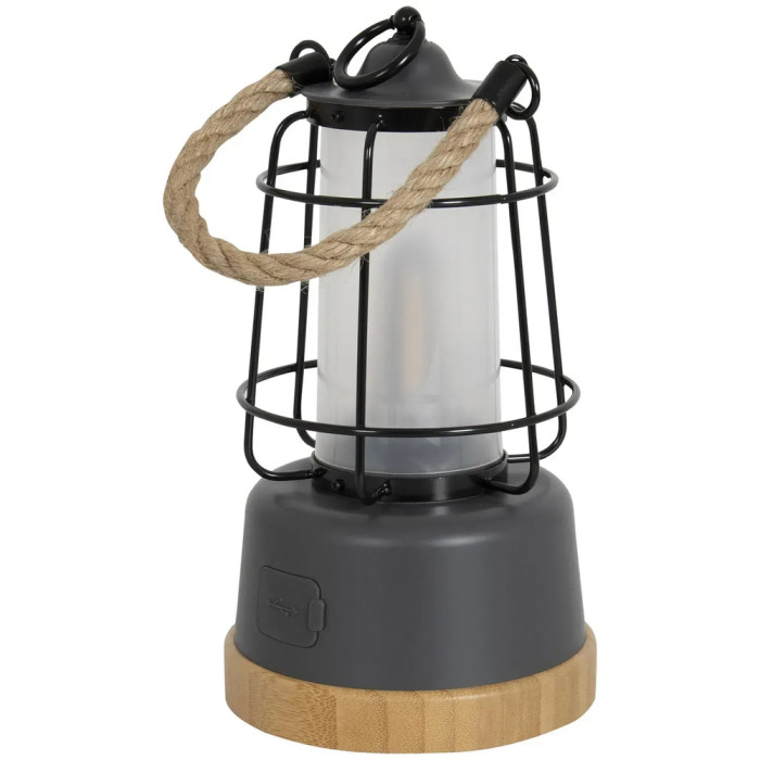 Фонарь кемпинговый Bo-Camp Harlington Rechargable Dimming 370 Lumen Bamboo-Grey (5818921)  