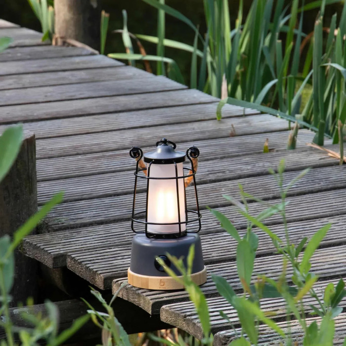 Фонарь кемпинговый Bo-Camp Harlington Rechargable Dimming 370 Lumen Bamboo-Grey (5818921)  