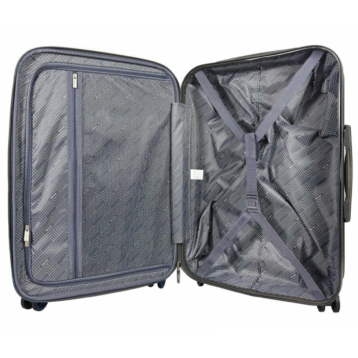 Чемодан Semi Line 24" (M) Dark Brown/Blue Line (T5736-2)  