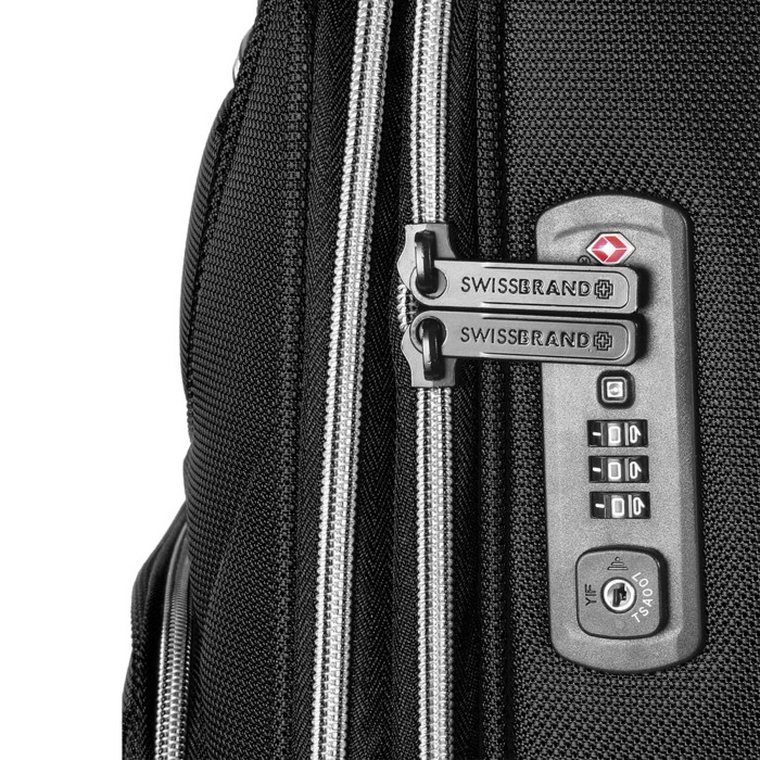 Чемодан Swissbrand Austria (L) Black (SWB_LEAUS001L)  