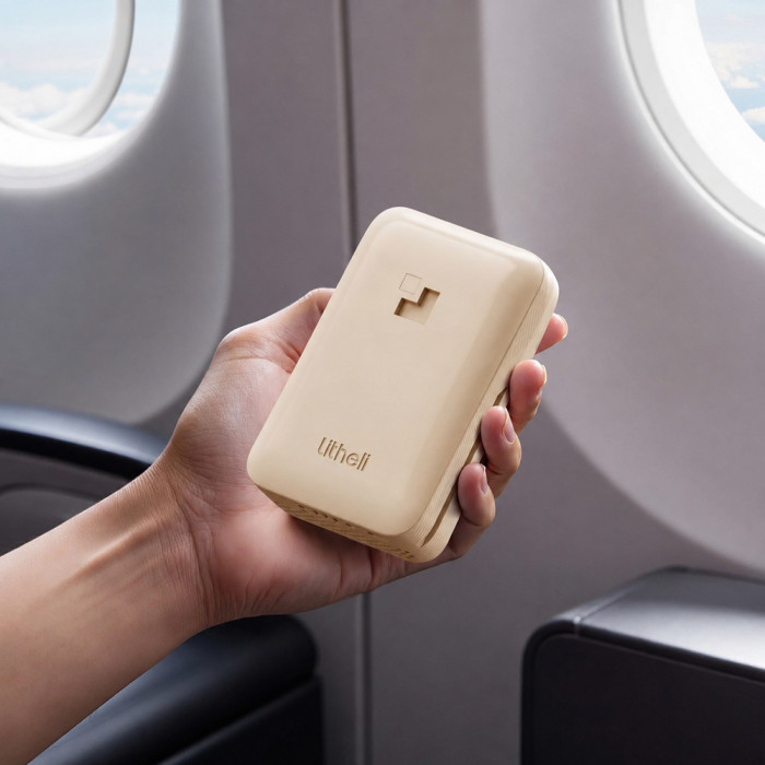 УМБ Litheli Power Bank SE 10000 mAh, 45 W, 2А, Fast Charge, желтый (U20BY10-1U000)  