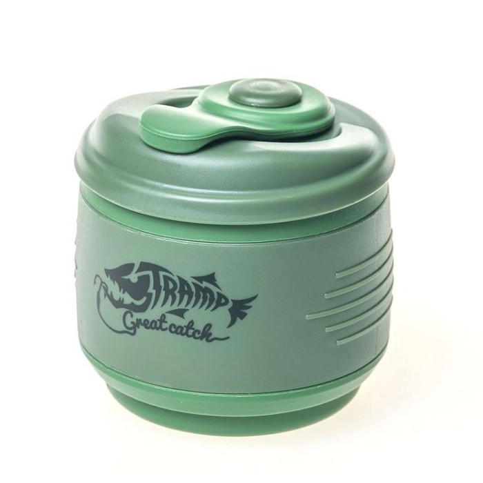 Кружка складная силиконовая с крышкой Tramp TRC-082-green  