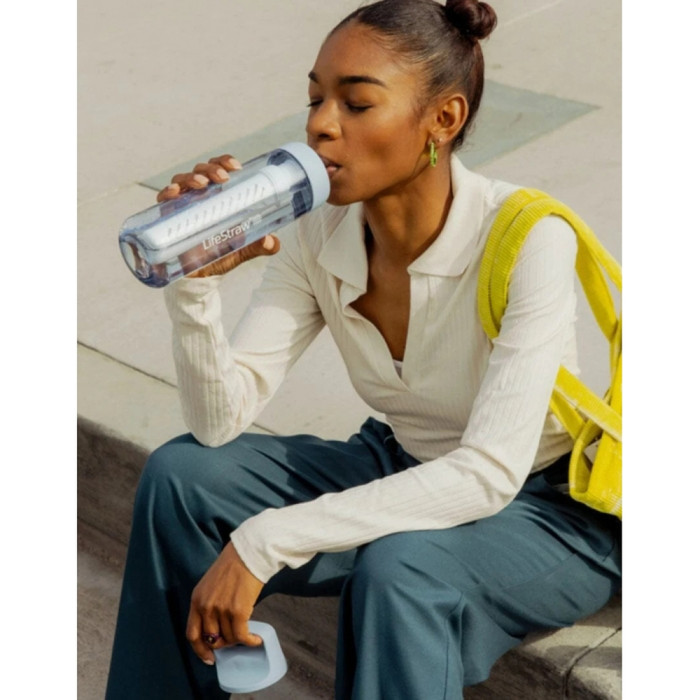 Бутылка-фильтр для воды LifeStraw Go Filter Bottle, Icelandic Blue, 650 мл (LSW LGV422BLWW)  