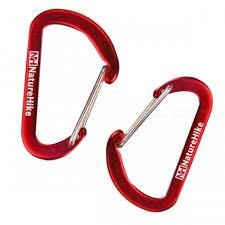 Карабин многофункциональный Naturehike 65 мм 2 pack красный  