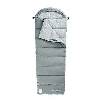 Спальный мешок с капюшоном с обычным мешком для хранения Naturehike M300 CNK2350WS023, серый, левый